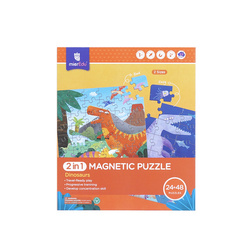 mierEdu Puzzle magnetyczne 2 w 1 - Dinozaury