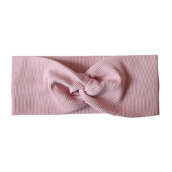 Milenove opaska bawełniana przeplatana pudrowy róż 50 cm