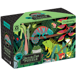 Mudpuppy Puzzle świecące w ciemności Żaby i jaszcz