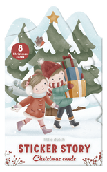Little Dutch Świąteczna opowieść - naklejki  wielokrotnego użytku z planszami