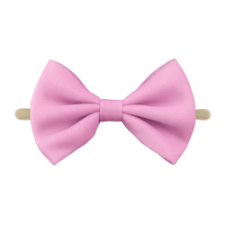 Manufaktura Falbanek Opaska z kokardą j.brudny róż