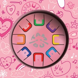 Bębenek językowy Tambu Baby Różowy pastel 6” dla dzieci | Instrument muzyczny od 3 lat