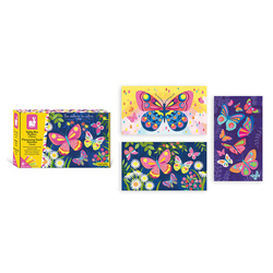Janod Zestaw kreatywny Fluores piasek Motyle 6+