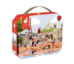 Janod Puzzle w walizce Paryż 200 elementów – układanka dla dzieci 7+