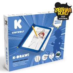 Podświetlany tablet rysunkowy +8 Kidydraw Pro Kidywolf niebieski - Manga